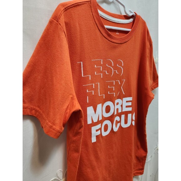 XERSION KIDS LARGE  14-16 ORANGE SHIRT QUICK DRI TEAM QUOTE ATHLETIC BRIGHT TEE - Picture 2 of 9